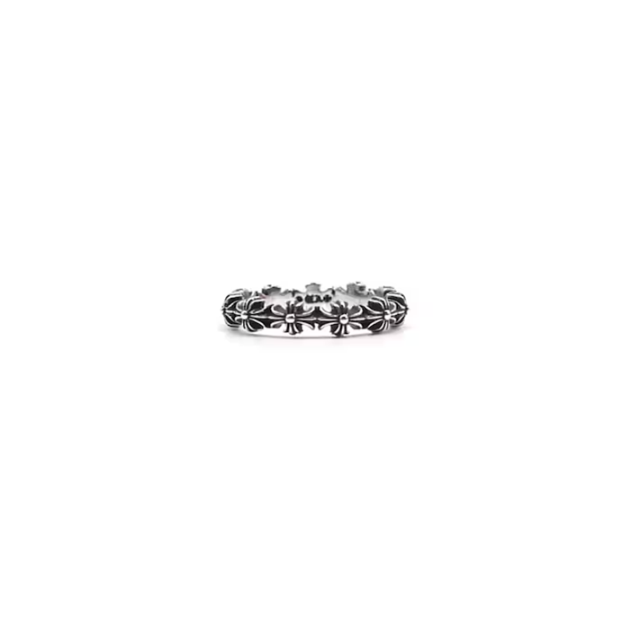 Chrome Hearts Silver Tiny E Cross Ring – Uphead