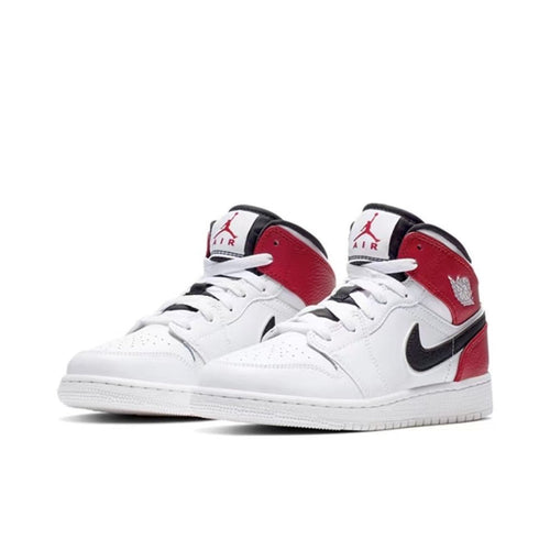 Jordan 1 Mid White Black Gym Red (GS)