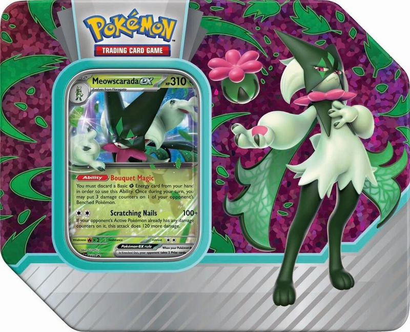 Pokemon Paldea Partners Tin [Meowscarada ex] - Miscellaneous Cards & Products (MCAP)