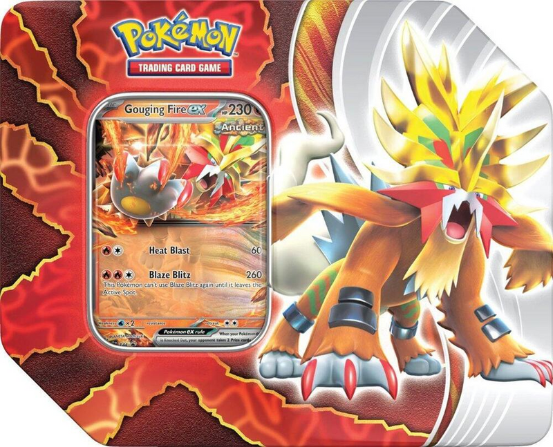 Pokemon Paradox Destinies Tin [Gouging Fire ex] - Miscellaneous Cards & Products (MCAP)