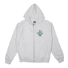 Stussy Skull Crest Zip Hoodie Ash Heather