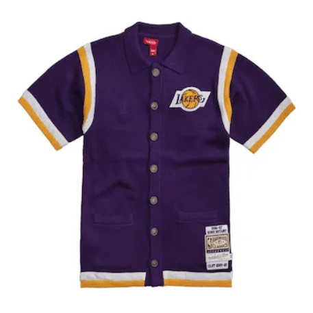 CLOT X Mitchell & Ness Lakers Shooting Shirt Purple/Yellow