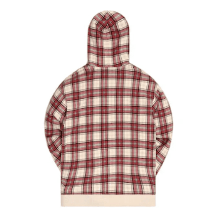 KITH Printed Fleece Williams III Hoodie Red White Plaid