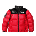 Supreme The North Face Leather Nuptse Jacket Red