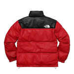 Supreme The North Face Leather Nuptse Jacket Red