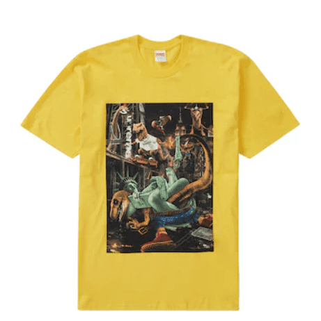 Supreme T-Rex Tee Yellow