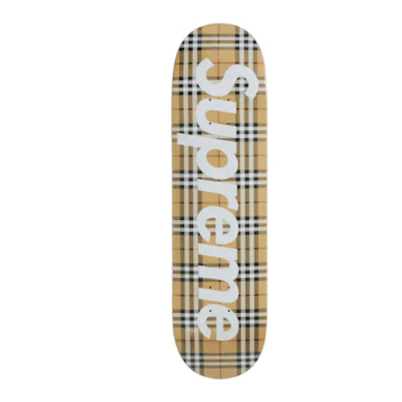 Supreme Burberry Skateboard Deck Beige