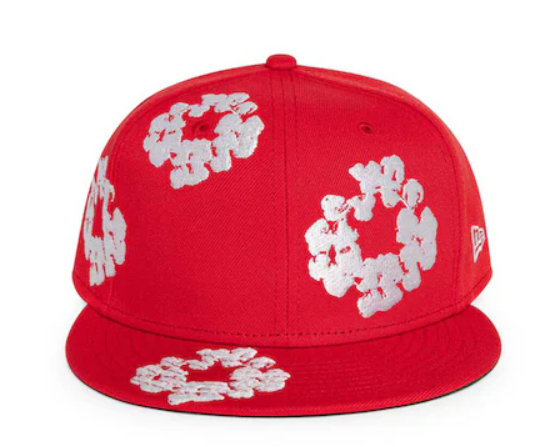 Denim Tears New Era Cotton Wreath 59/50 Cap Red