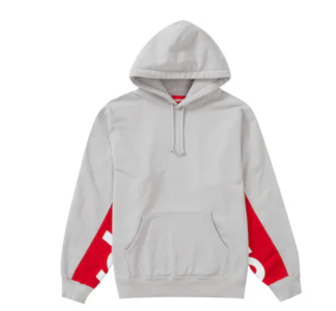 Supreme Cropped Panels Hooded Sweatshirt Grey