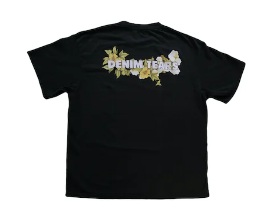 Denim Tears Crown Made of Cotton Tee Black