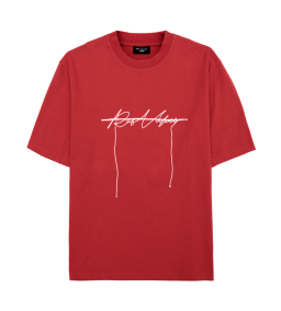 RAF VALOIS WARM POWER CURED LOGO TEE Red 23SS005T2