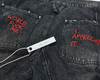 RAF VALOIS 23SS "WORLD FUCK ME" JEANS 23SS003P0