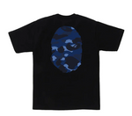 BAPE Color Camo Big Ape Head Tee Black/Navy