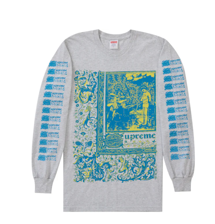 Supreme Saint Sebastian L/S Tee Ash Grey