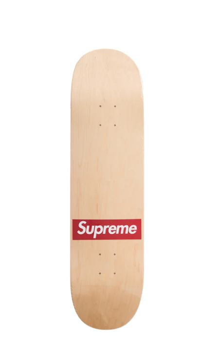 Supreme Routed Box Logo Skateboard Deck Natural