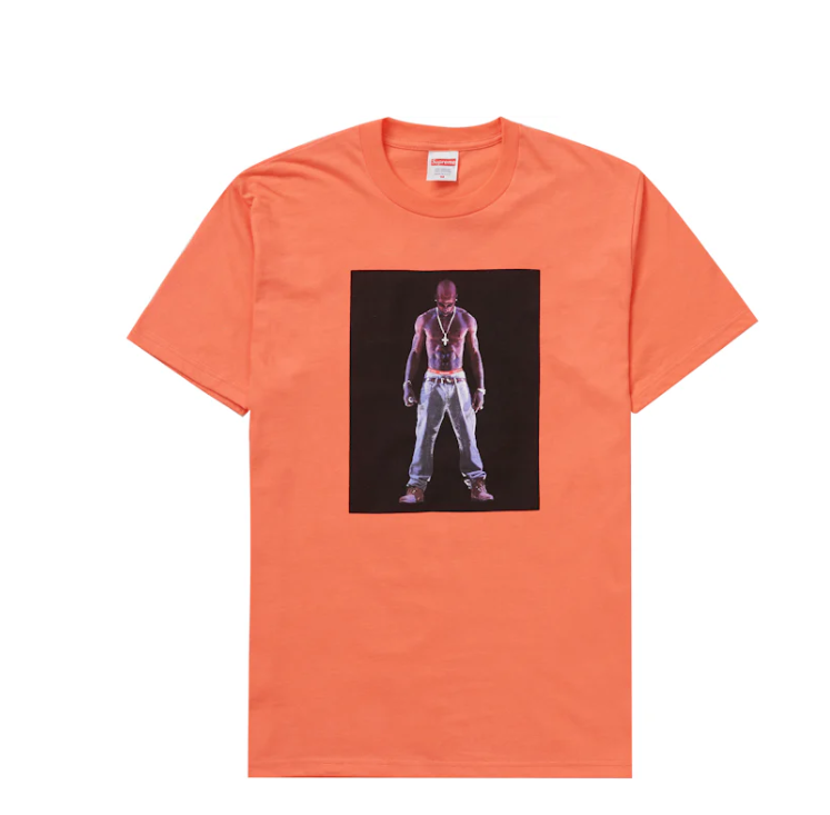 Supreme Tupac Hologram Tee Neon Orange