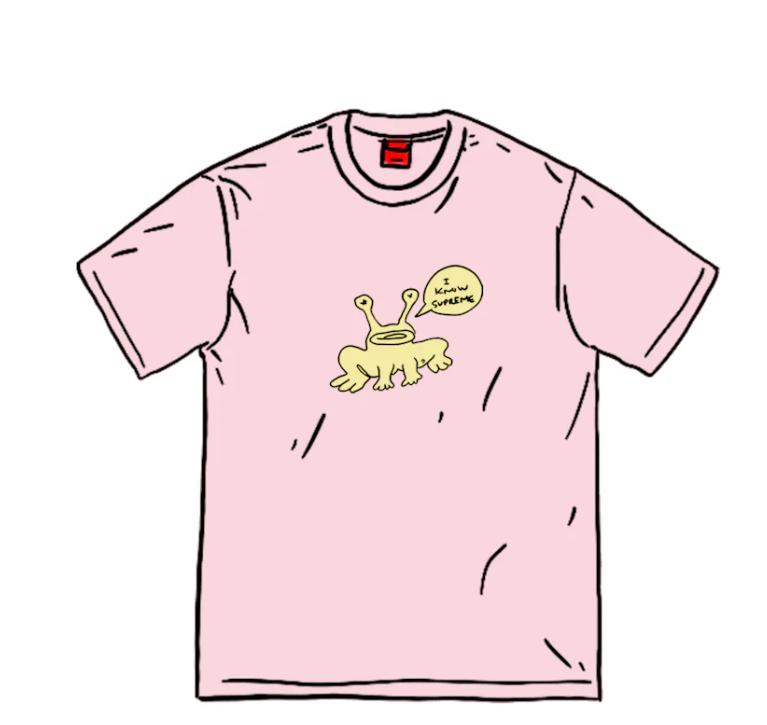 Supreme Daniel Johnston Frog Tee Light Pink