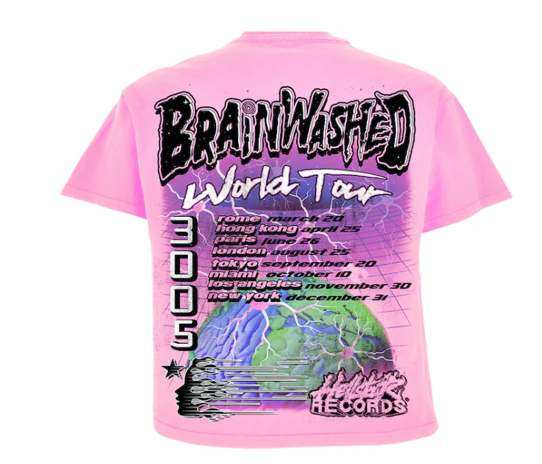 Hellstar Brainwashed World Tour T-Shirt Pink