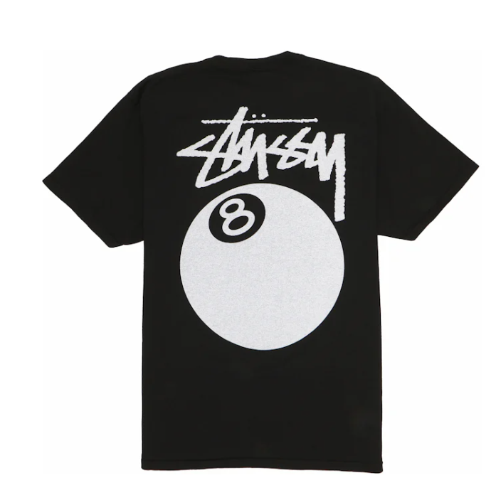 Stussy 8 Ball Tee Pigment Dyed Black