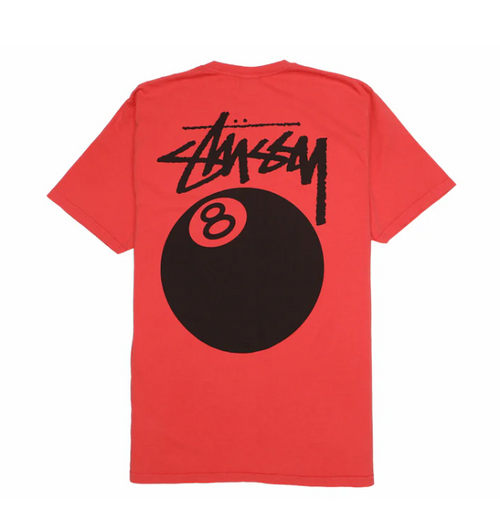 Stussy 8 Ball Tee Pigment Dyed Guava