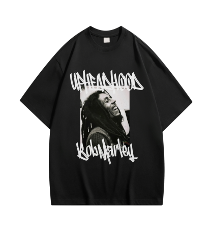 Uphead Hood Bob Marley Tee Black