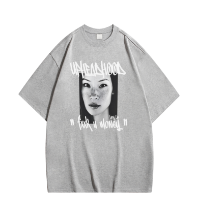 Uphead Hood Lucy Liu Tee Grey