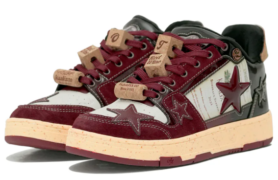 kaalixto Retro Star Sneakers-Wine Limited