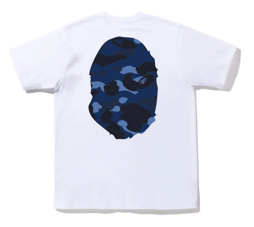 BAPE Color Camo Big Ape Head Tee White/Blue