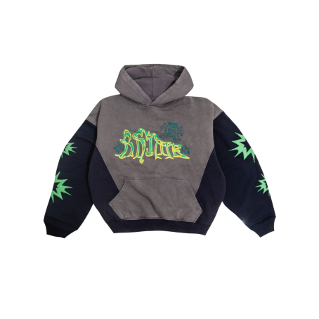 Rhime Deconstructed Hoodie Gray-green