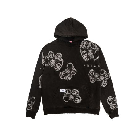 Rhime Floralien Hoodie Black