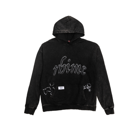 Rhime Vintage Crossing Planets Hoodie Black