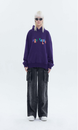 RAF VALOIS 2022AW IRIDESCENT Hoodie Purple 22ss001H3