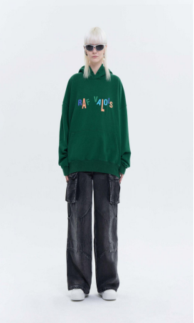 RAF VALOIS 2022AW IRIDESCENT Hoodie Green 22ss001H2