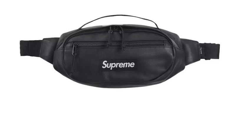 Supreme Leather Waist Bag (FW24) Black