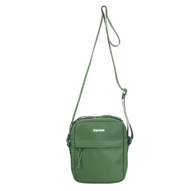 Supreme Leather Shoulder Bag (FW24) Green