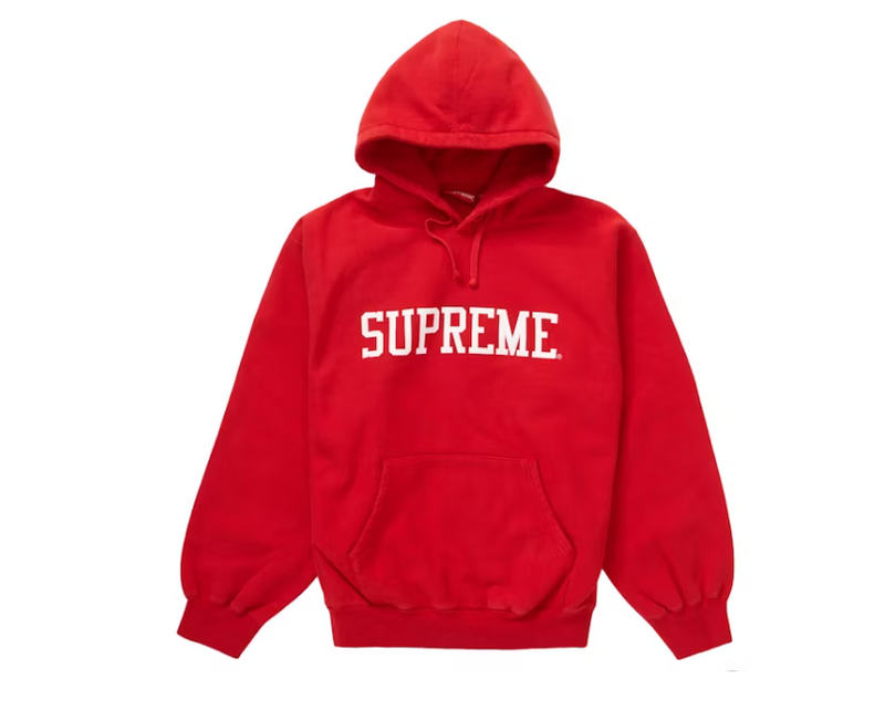 Supreme Stacked Varsity Hooded Sweatsh Red