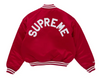 Supreme Mitchell & Ness Satin Varsity Jacket (FW24) Red