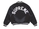 Supreme Mitchell & Ness Satin Varsity Jacket (FW24) Black