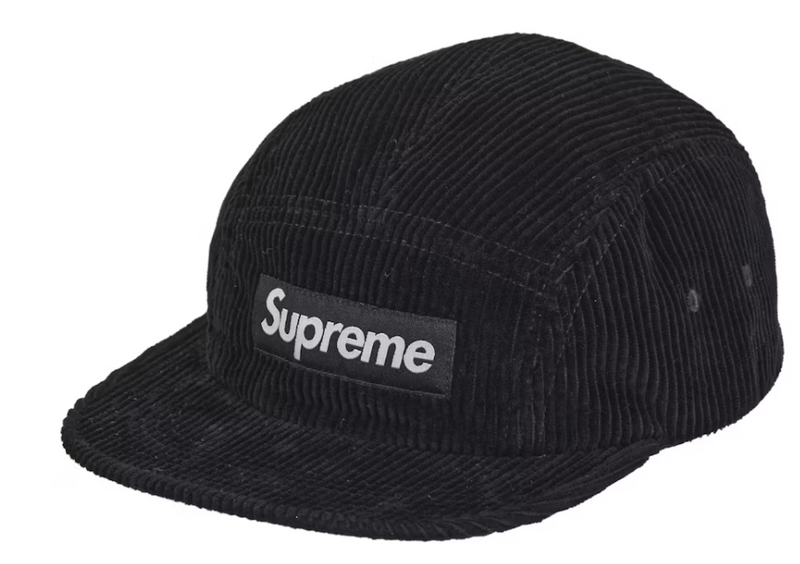 Supreme Corduroy Camp Cap (FW24) Black