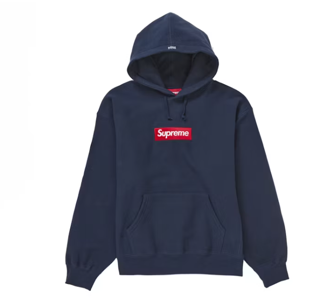 Supreme Box Logo Hooded Sweatshirt Sweatshirt (FW24) Navy