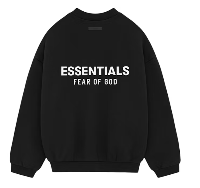 Fear of God Essentials Fleece Crewneck (FW24) Black