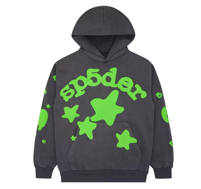 Sp5der Beluga Hoodie Slate Grey/Green