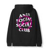 Anti social social club x fragment pink bolt hoodie (FW19) - black