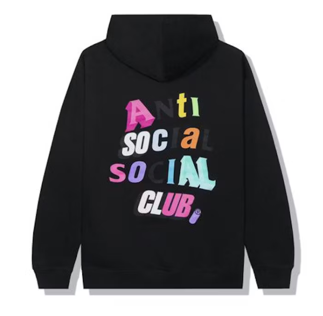 Anti social social club the real me hoodie - black