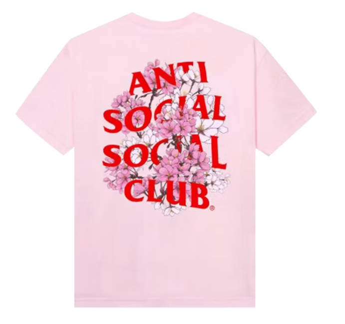 Anti social social club nihon Japan exclusive drop tee - pink