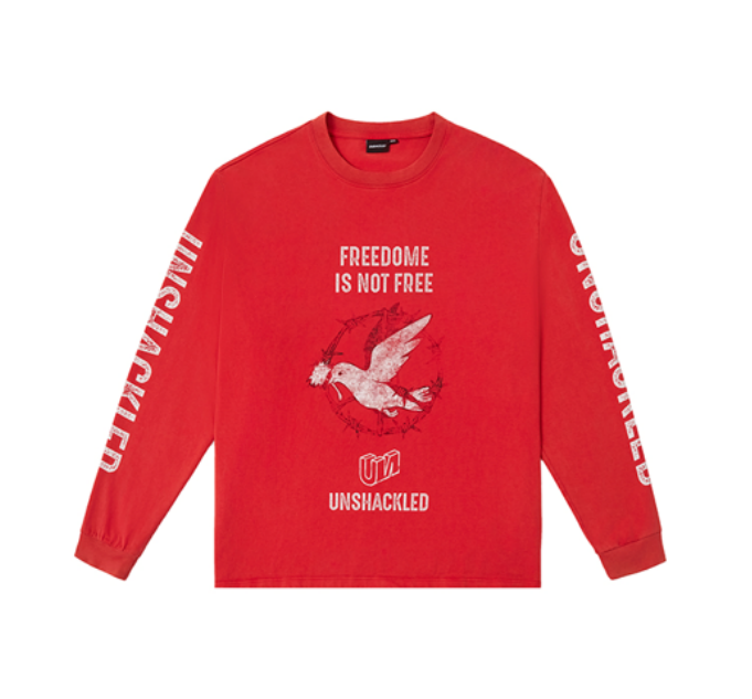 UNSHACKLED Thorn Pigeon Crewneck Red