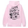 Anti Social Social Club x Hello Kitty Weird Hoodie Light Pink