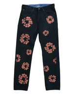 Denim Tears Levi's Cotton Wreath Jeans Black/Red Clay