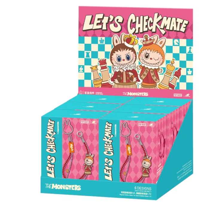 Pop Mart Labubu The Monsters Let's Checkmate Series Pendant Sealed Case