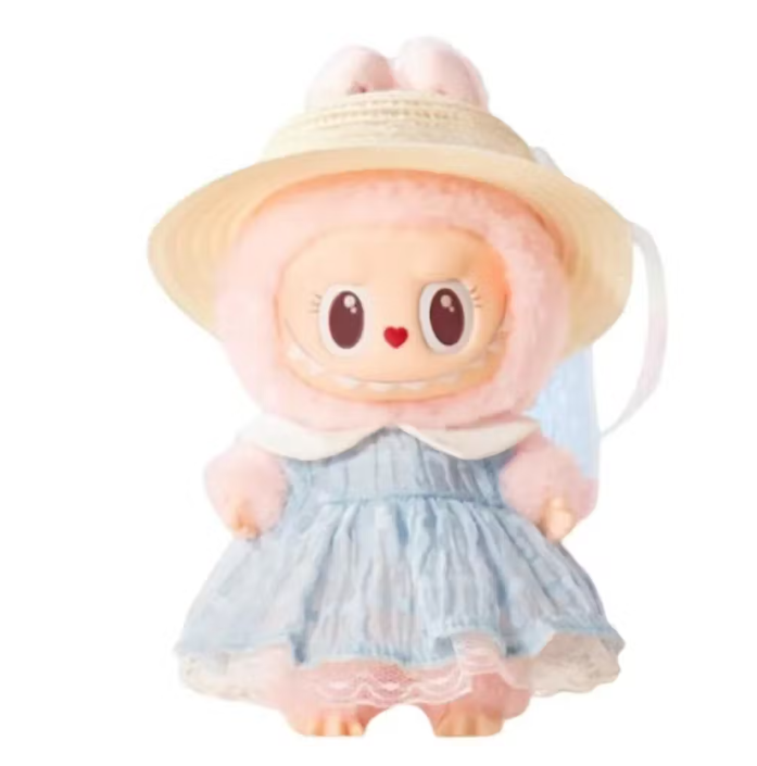 Pop Mart Labubu The Blue Diamon Summer Party Vinyl Plush Doll Pendant
